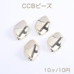 CCB ビーズ ツイストオーバル 19×29mm ゴールド（10ヶ）