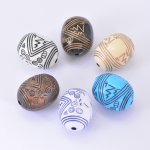 アクリルビーズ アンティーク調 オーバル 20×27mm【500g】