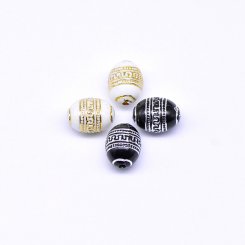 アクリルビーズ アンティーク調 オーバル 10×13mm【500g（約720ヶ）】