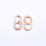 アクリルパーツ オーバルフレーム 2穴なし 17×33mm 【100ヶ】