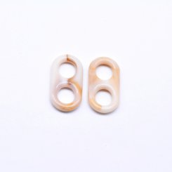 アクリルパーツ オーバルフレーム 2穴なし 17×33mm 【100ヶ】
