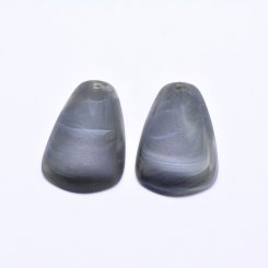 アクリルビーズ クラック 雫カボション ダークブラウン19×31mm【50ヶ】