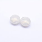 アクリルビーズ コイン ラウンド ビーズパーツ ホワイト10×16mm 【100ヶ】