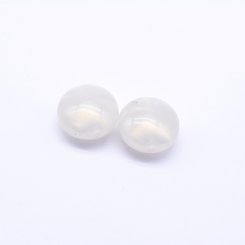 アクリルビーズ コイン ラウンド ビーズパーツ ホワイト10×16mm 【100ヶ】
