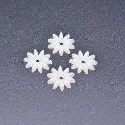 アクリルビーズ フラワー 花型 パールホワイト 3×16mm 【100ヶ】