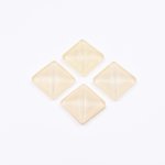 樹脂貼付けパーツ 四角形 22x22mm ベージュ【50ヶ(約166g)】