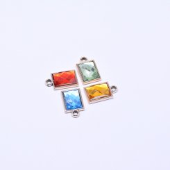 アクリルチャーム ラインストーン貼り 長方形 13×21mm【50ヶ】