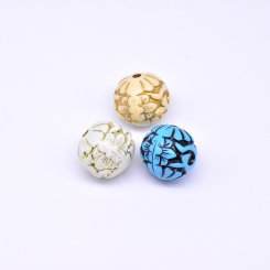 アクリルビーズ アンティーク調 不規則丸型 24×26mm【500g】