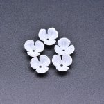 アクリルビーズ フラワー 三弁花 パールホワイト 5×10mm 【100ヶ】