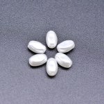 ABS製 パールビーズ オーバル パールホワイト 5×7mm 【100ヶ】