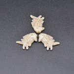 アクリルビーズ アンティーク調 魚 14×21mm ベージュ【500g（約620ヶ）】