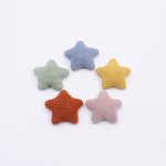 包みボタン 星型 デコパーツ 布地 20x21mm【20ヶ（約14g）】