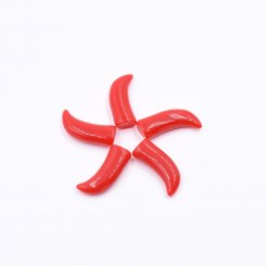樹脂貼付けパーツ 角形 26x10mm レッド【50ヶ(約78g)】
