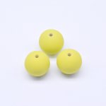 アクリルビーズ 丸型 イエロー 19×20mm【500g（約110ヶ）】