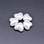 ABS製 パールビーズ ハート パールホワイト 12×12mm 【100ヶ】