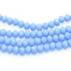 ボタンカットグラスビーズ 17サファイア 3×4mm(1連/45cm)
