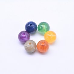アクリルビーズ 丸型 半クリア 11×12mm【100ヶ】