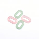 アクリルチェーンパーツ オーバル 半クリア 24×38mm 【100ヶ】