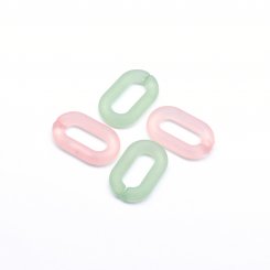 アクリルチェーンパーツ オーバル 半クリア 24×38mm 【100ヶ】