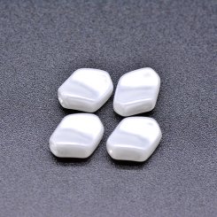 ABS製 パールビーズ 菱形 パールホワイト 7×9mm 【100ヶ】