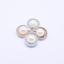 アクリルチャーム パール付き 扇型 19×22mm【50ヶ】