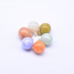 アクリルビーズ 平たい円形 横穴 19×25mmアクリルチャーム 全6色【100ヶ】