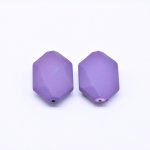 アクリルビーズ 六角形 パープル 17×25mm【500g（約180ヶ）】