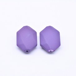 アクリルビーズ 六角形 パープル 17×25mm【500g（約180ヶ）】