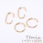 デザインピアス オーバルフープ/Cフープ【1ペア】
