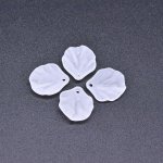 アクリルチャーム 葉形 ホワイト15×17mm 【100ヶ】