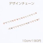 高品質デザインチェーン ハンドメードチェーン ビーズ付き 幅7mm 16Kゴールドメッキ 色落ちしにくい