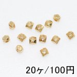 【20個】メタリックパーツ メタルビーズ ロンデル43