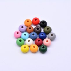 ウッドビーズ MIX 丸玉 カラーミックス 8×10mm