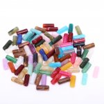 アクリルビーズ 円筒形 カラーミックス 14×21mm【500g/约370ヶ】