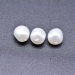 ABS製 パールビーズ 不規則 パールホワイト 6×6mm 【100ヶ】