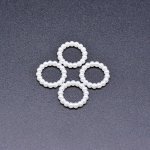 アクリルパーツ デコパーツ 丸型 パール風 ホワイト2×13mm【100g（約710ヶ）】