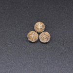 アクリルビーズ アンティーク調 螺旋模様入り丸玉 10mm クリア/ゴールド【500g（約1000ヶ）】