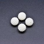 アクリルビーズ ボール パール風 ホワイト 11×12mm【500g】
