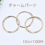 チャームパーツ 変形丸フレーム 穴なし 35×36mm ゴールド【10ヶ】