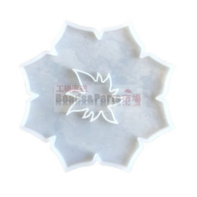 シリコンモールド 不規則な花 ホワイト200×8mm【2ヶ】