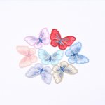 刺繍ワッペン 蝶 レース 【20ヶ(約9g】