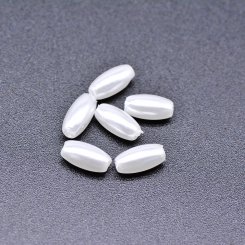 ABS製 パールビーズ ライス パールホワイト4×8mm 【100ヶ】