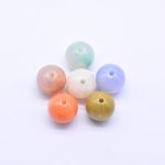 アクリルビーズ カラフル 穴あり 17mm 全6色 ビーズパーツ【100ヶ】