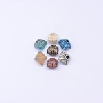 アクリルビーズ アンティーク調 四角形 11×12mm【500g】