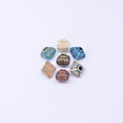アクリルビーズ アンティーク調 四角形 11×12mm【500g】