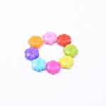アクリルビーズ 花型カット カラーミックス 4×11mm 【500g（約1851ヶ）】