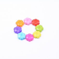 アクリルビーズ 花型カット カラーミックス 4×11mm 【500g（約1851ヶ）】