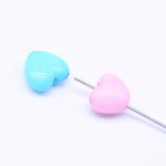 アクリルビーズ ハート カラーミックス 10×10mm 【500g（約1562ヶ）】