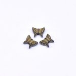 アクリルビーズ アンティーク調 蝶 8×9mm ブラック【500g（約3650ヶ）】
