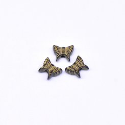 アクリルビーズ アンティーク調 蝶 8×9mm ブラック【500g（約3650ヶ）】